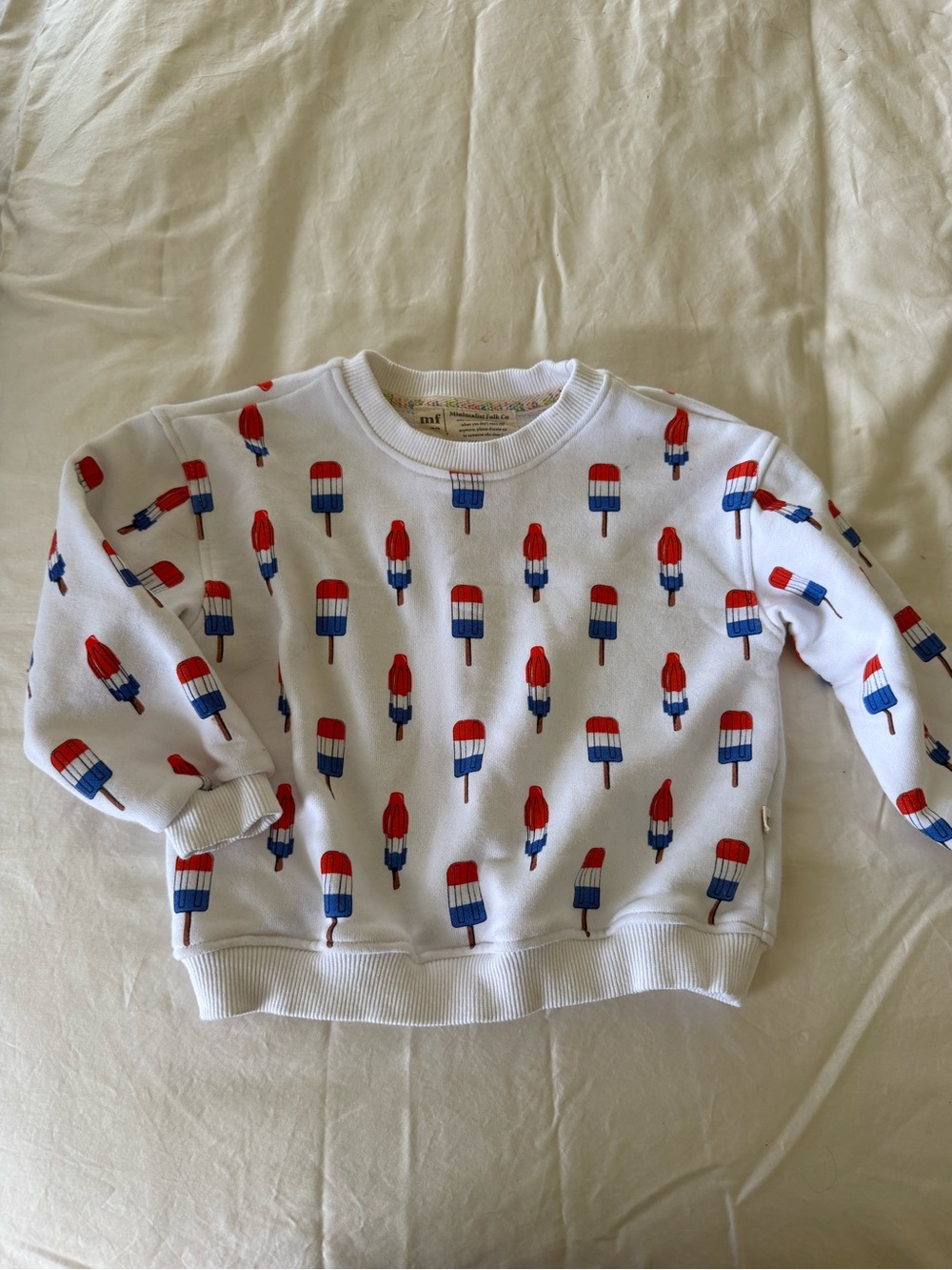 Minimalist Folk Co 4th of July Bomb Pop Pullover (oversized) 1-2Y